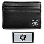 Siskiyou Sports NFL Las Vegas Raiders Weekend Wallet & Color Money Clip, Black, One Size