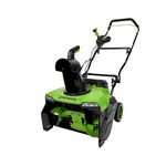 Greenworks GEN2 60V 20" Brushless Cordless Snow Blower Thrower, Led Lights&180° Adjustable Chute, 10" Clearing Depth&25ft Throw Distance, Electric Snow Removal Tool for Driveway Sidewalk (Tool Only)