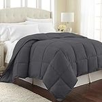 Southshore Fine Linens - Vilno Springs - Down Alternate Medium Weight Comforter - Slate, FULL / QUEEN