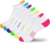 6 Pairs Ladies Ankle Socks Sport Trainer Socks Womens, Running Socks Walking Athletic Socks for Women