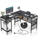 L Desk For Gaming With Shelves