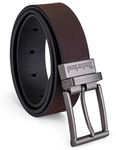 Timberland Boys' Reversible Leather Belt, Brown/Black, Small