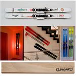 Clipboart® Standard Wall Mount – Bracket – Ski – Touring Skis – Carving Skis – Powder Ski – Alpine Ski – Carver – 360° Wall Mount (Multiplex Oak)