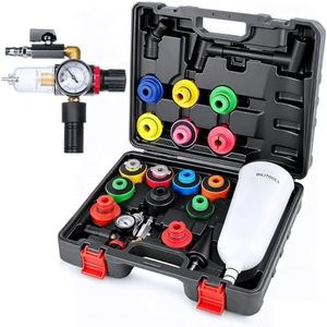 BILITOOLS Oil Funnel Set for Engine Oil Change, Automotive Engine Oil Dispenser Funnel Kit with 15 Adapters, One-Hand Operation