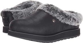 Skechers Women's Keepsakes - M Low Top Slippers, Black Black Micro Leather Faux Fur Line Blk, 3 UK