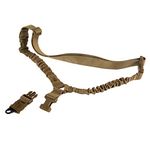 ToopMount Single Point Sling Tactical Gun Shoulder Rope Nylon Adjustable Rifle Strap for Airsoft Hunting Tactical Paintball (Khaki)