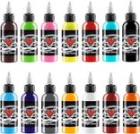 DLD14PCS Universal Tattoo Ink - Vegetarian 1oz (30ml) LOT Dazzling Tattoo Supplies - Dynamic Pigment Color Lines - Tattoo Ink Set - Tattoo Surprise