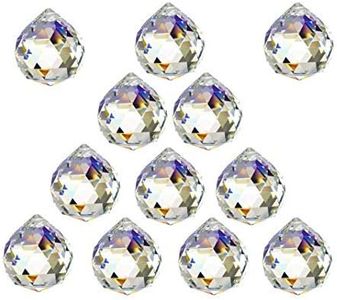 12 Pcs Crystal Ball Prism Suncatcher Rainbow Pendants Maker, 20mm Clear Glass Crystal Ball Prism,Hanging Crystals Prisms for Windows,for Feng Shui,for Home,Office,Garden Decoration