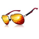 CGID Sunglasses Mens Polarised Premium Al-Mg Alloy Pilot UV400, Flexible Spring Hinges Sun Glasses for Men Women Shades