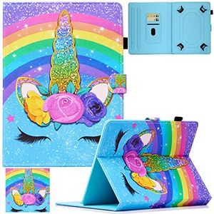 Universal Case for 7.5-8.5 inch Tablet, Artyond PU Leather Card Slot Stand Cover for iPad Mini1/2/3/4,Fire HD 8,Galaxy Tab E/Tab A 8.0 & Other 7.5-8.5 inch Andriod,iOS Tablet (Color Unicorn)