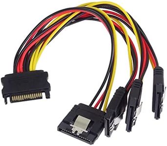 PremiumCord Divisor de alimentación SATA a Disco Duro, Fuente de alimentación 4 x SATA para Discos Duros, SSD, grabadora de CD/DVD
