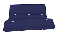 Visco Therapy Fibre Filled Futon Mattress, Size and Colour Options (3 Seater Double (135x190cm), Dark Blue)