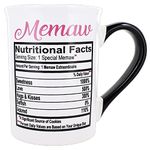 Cottage Creek Memaw Mug Large 18 Ounce Ceramic Memaw Coffee Mug/Memaw Gifts [White]