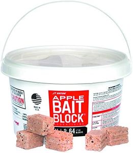 JT Eaton 704-AP Bait Block Anticoagulant Rodenticide, Apple Flavor, for Mice and Rats (4 lb Pail of 64)