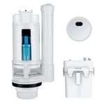 KERDE 2-Inch Automatic Toilet Flusher Dual Flush Valve with Button, Toilet Repair Kit, Toilet Tank Parts Replacement for 2-Piece Toilet (2F-19CM)