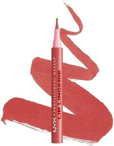 NYX Professional Makeup Lip Liner, Lingerie Lip Liner Stain, Seamless All Day Stain, Waterproof, Transfer-Proof, Smudge-Proof, Staining Lip Liner, Shade: Send Nudes