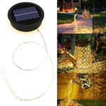 GuKKK Solar Lights Replacement, Solar Watering Can, Solar Lights, Replacement Top with Waterproof LED Fairy Lights, Waterproof Solar Replacement Lid 9 cm, for Solar Watering Can Outdoor Garden Decor