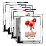 Schliersee 8x10 Picture Frame 4 Pack Real Glass Frames Set for Tabletop Display