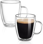 YUNCANG Double Wall Glass Coffee Mu