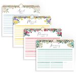 S&O Floral Habit Tracker Calendar - 24 Month Daily Habit Tracker Journal - Habit Tracker Planner with Personalized Goal Chart for Fitness, Finance & Self Improvement - Weekly Chore Chart for Adults