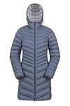 Mountain Warehouse Florence Womens Long Jacket - Padded Winter Coat Blue 10