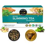 TEACURRY Slimming Tea for Weight Management (30 Tea Bags, 1 Month Pack) | With Free Diet Chart it helps with Weight, Reduce Tummy & Helps fight Ageing | Weight Management Green Tea