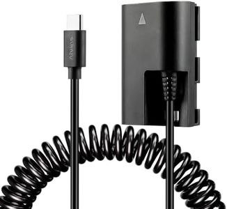 LP-E6P Dummy Battery to USB-C PD Coiled Power Cable, Full Decoded LP-E6P/LP-E6NH/LP-E6N Battery Replacement, for Canon EOS R6 Mark III/II, R5 Mark II, R5/R5C, R6/R7, 5D Mark II/IV, 60D/70D/80D/90D,C50