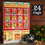 Popcorn Shed Gourmet Popcorn Christmas Advent Calendar 2024, 24 Days of Popcorn - 6 Luxury Flavours, All Natural and Vegetarian Foodie Gift, Non-Chocolate Advent Calendar