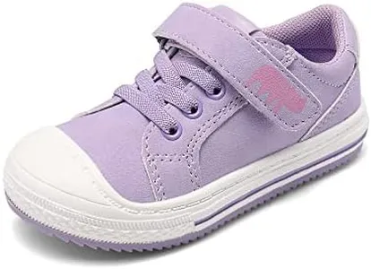 DREAM PAIRS Toddler Sneakers Boys Girls Casual Shoes Kids Storybook Lightweight Walking Skate Shoes,Size 8 Toddler,Light Purple,SDFS222K