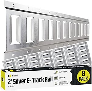 DC Cargo Mall Outdoor E Track Tie Down Rail Kit 2'(8Pack) for Garages, Vans, Trailers, Motorcycle Tie Downs, ATV Mountings-ETrack Bar Rails–Galvanized Steel-Secure Cargo & Heavy Loads Up to 2,000 lbs