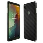 ZTE Blade Max 2s Screen Protector + Black Carbon Fiber Full Body, Skinomi TechSkin Carbon Fiber Film for ZTE Blade Max 2s with Anti-Bubble Clear Film Screen