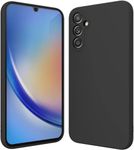 DIZORO Microfiber Candy Case Compatible for Samsung S24 Smooth Touch Cushion Liquid Soft Silicone Gel Rubber Phone Cases Non-Slip Full Body Protective Shockproof Back Cover (Black)