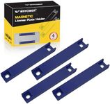 WFPOWER 4 Pack Rubber License Plate Holders, Dealer Demo Tag Test Drives Rubber Coated Strong Magnetic Protection Magnets BAR Holder for Number Plate Temp Tag Secure No Drill Solution for Car Truck