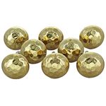 SHWETAIL Brass Knobs for Cabinets and Cupboards (36mm, Brass) -Pack of 8 (Brass Hammered)