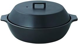 KINTO 25193 KAKOMI IH Earthenware Pot, 0.6 gal (2.5 L), Black