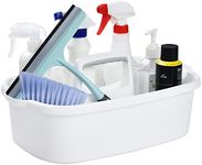 Haundry Large Cleaning Supplies Caddy with Handle, Plastic Storage Bucket Organizer for Cleaning Products, Shower Caddy Basket for Car, Dorm, Bathroom, Garden, Kitchen -White