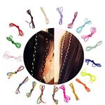 Hixixi 20pcs 39" DIY Colorful Hair Braiding Yarn Hair Rope Band Fashionable Hiphop Hair Tie