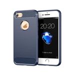 Sidande Case for iPhone 6 Case, iPhone 6S, Apple 6 Case, Ultra Slim Phone Cover with Shock-Absorption Carbon Fiber TPU Rubber Protective Cases for iPhone 6 Navy Blue