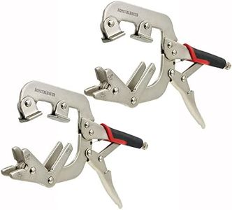 Monster & Master Welding Pipe Plier Clamp, Fast Release, C-Clamp Locking with Large V-Pads, 10-Inch (2-Piece), ATHUS-MM-WLP-S9x2