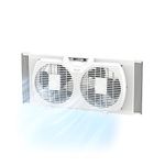 Comfort Zone Cz319wt Portable Twin Window Fan, White, 9 Inch by Comfort Zone