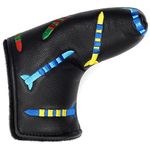 ROYMADE Golf Blade Putter Cover Premium Golf Putter Headcover Missile Design PU Leather Golf T Putter Head Cover black (for Putter 1pc)