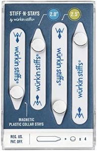 Wurkin Stiffs - 2 pair 2.0 inch and 2.5 inch Stiff-N-Stay Plastic Magnetic Collar Stays