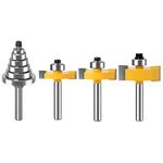 WSOOX 1/4 Inch Shank Rabbet Router Bit Set, 3 Pieces Rabbeting Router Bit with 6 Bearings Set (1/8", 1/4", 5/16", 3/8", 7/16", 1/2" Bearings)