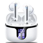 Wireless Earbuds,Wireless Headphones Bluetooth 5.3 Earphones with 4 HD Mic,2024 NEW 50H Bluetooth Earphones in Ear,HiFi Stereo Deep Bass,ENC Noise Cancelling Ear buds IP7 Waterproof LED Display USB-C