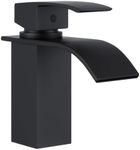 ACA International WELS Basin Mixer Tap Bathroom Square Waterfall Tap Faucet Laundry Vanity Sink Tap Faucet Brass(Matte Black)