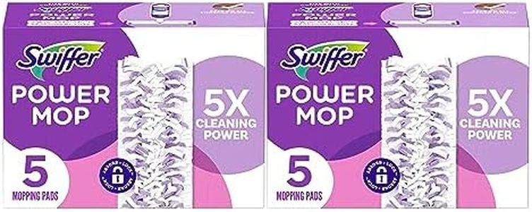 Swiffer PowerMop Multi-Surface Mopping Pad Refills for Floor Cleaning, 10 Count