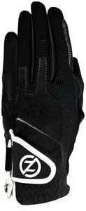 Zero Friction Women's Compression-Fit Synthetic Golf Gloves, Universal Fit, Black