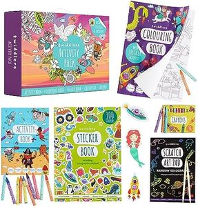 THE TWIDDLERS - Libros de Actividades Infantiles para Colorear, con Pegatinas, Arte Para Rascar y Lápices de Colores - Horas de Entretenimiento, Regalo de Cumpleaños Perfecto