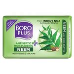 BoroPlus Antiseptic And Moisturising Bathing Neem Soap With Neem, Tea Tree, Aloe Vera & Shea Butter | 99.9% Germ And Virus Protection | For Smooth, Soft, Moisturised & Nourished Skin, 125G (Pack Of 4)