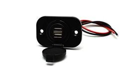 Cliff-Top 12V Boat Marine Carvans Waterproof Power Outlet Panel Mount Series (4.2 A Dual USB Charger)